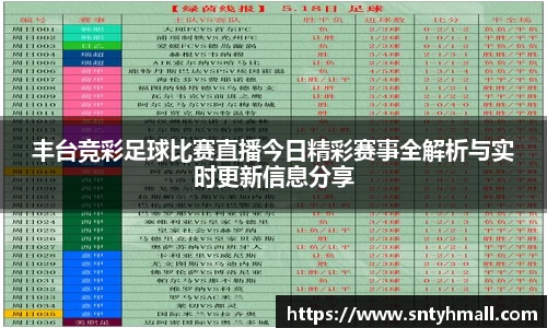 丰台竞彩足球比赛直播今日精彩赛事全解析与实时更新信息分享