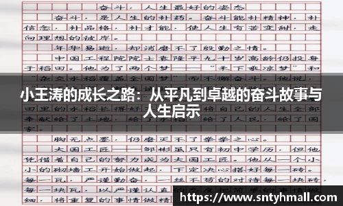 小王涛的成长之路：从平凡到卓越的奋斗故事与人生启示